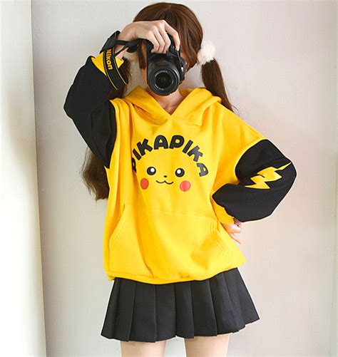 Cute Pikachu Hoodie Pn0561 Pennycrafts