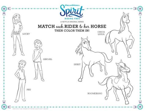 Dreamworks Spirit Riding Free Coloring Pages