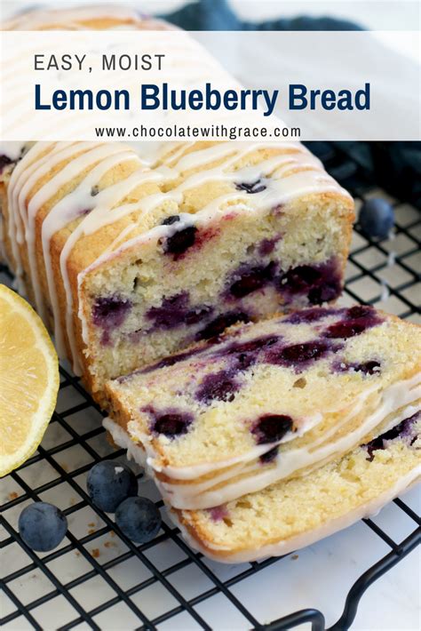 Using a large fork, poke holes all over the bread. Lemon Blueberry Bread - Chocolate With Grace