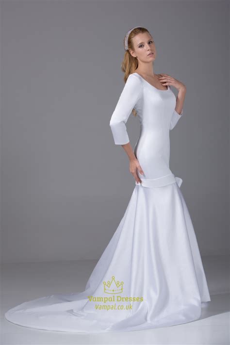 ✅ browse our daily deals for even more savings! Satin Wedding Dresses With Long Sleeves, Satin Mermaid ...