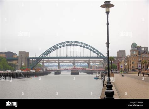 Bridges That Span The River Tyne Linking Newcastle And Gateshead There