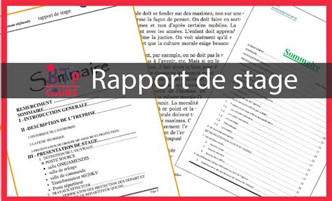 Modele De Rapport De Stage Word Financial Report