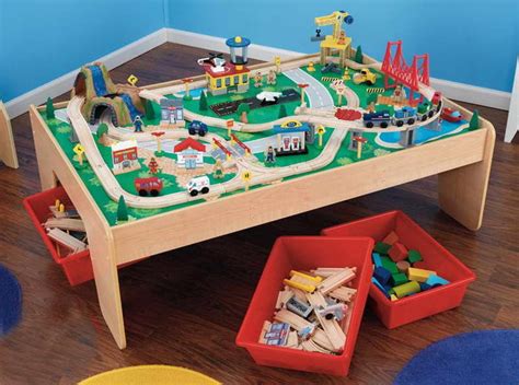 Melissa And Doug Train Table With A Round Rug Train Set Table Wooden