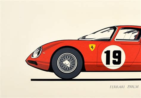 Unknown Original Vintage Ferrari 250lm Sports Car Advertising Poster