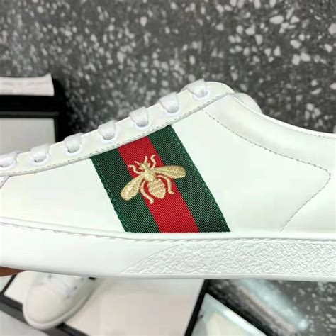Gucci Men Ace Embroidered Sneaker Bee In White Brandsoff