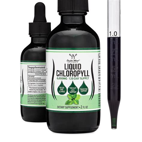 Buy Double Wood Supplements Chlorophyll Liquid Drops 100 Natural And Vegan Safe Rich Full