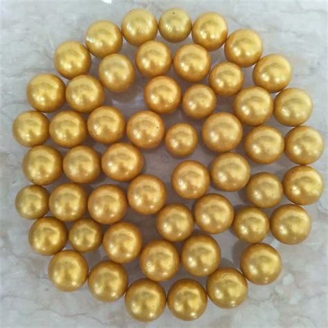 Custom Solid Gold Colored Glass Ball Marbles Of Size 14mm 16mm 25mm