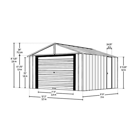 Arrow Murryhill 12 X 10 Steel Storage Garagebuilding