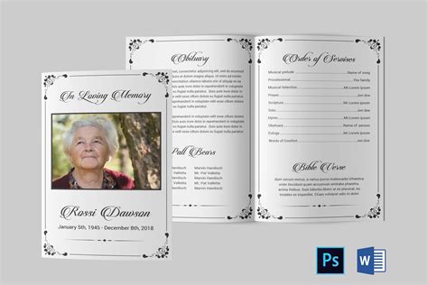 Pin By Designscozy On Funeral Program Template Funeral Program