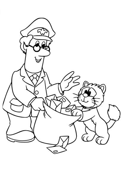 Postman Pat Coloring Page Free Printable Coloring Pages On