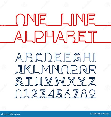 One Line Font Stock Illustrations 2278 One Line Font Stock
