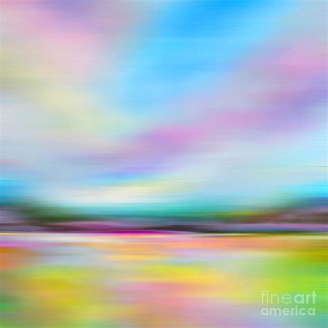 Pink And Blue Landscape Painting By Tracy Ann Marrison