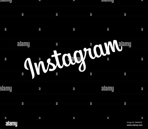 Instagram Wordmark White Rotated Black Background Logo Brand Name