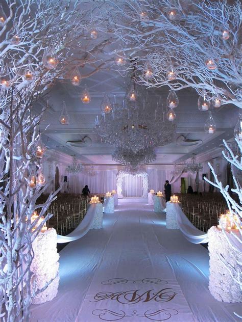 Pretty Pretty Wonderland Wedding Theme Winter Wedding Receptions