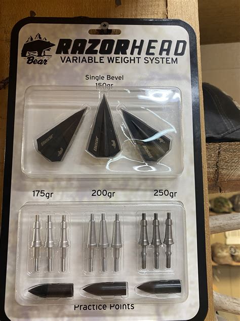Bear Razorhead Variable Weight System Antler River Archery