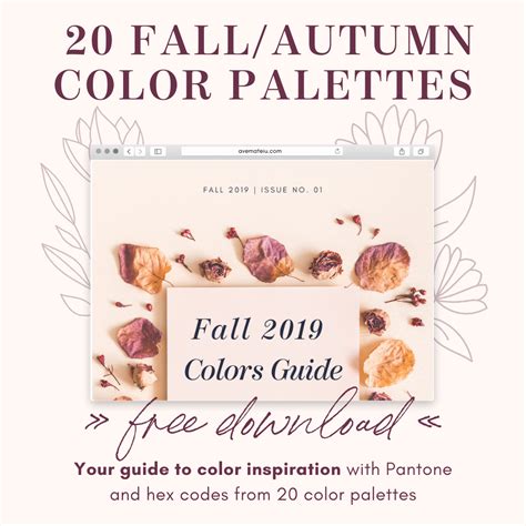 Fall Autumn Color Palettes With Pantone And Hex Codes Free Colors Sexiz Pix