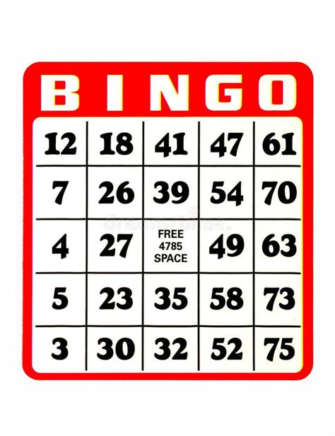 Carte De Bingo Test Photo Stock Image Du Détruisez Pièce 203906