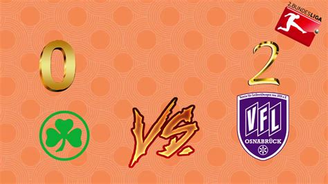 Der vfl osnabrück hat sich die chance auf den klassenverbleib in der 2. SpVgg Greuther Fürth vs VfL Osnabrück | 2. Fußball ...