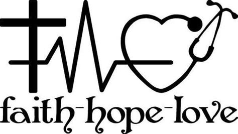 Faith Hope And Love Vinyl Decal With A Cross Heart Rhythm