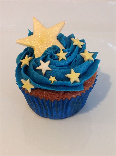 Vanilla Star Cupcakes Festa Pequeno Principe Simples Decoração Festa