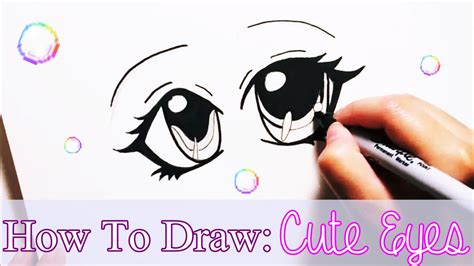 How To Draw Cute Anime Eyes For Beginners Youtube