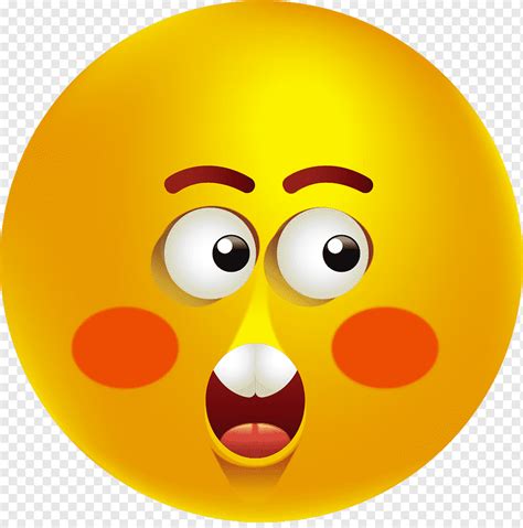 Emoji Smiley Sticker 吃惊 Emoji Oranye Kartun Emotikon Png Pngwing