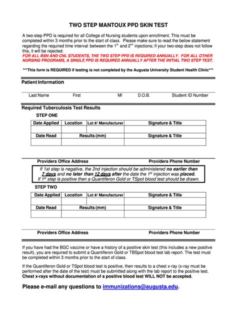 Ppd Skin Test Pdf Fill Out And Sign Printable Pdf