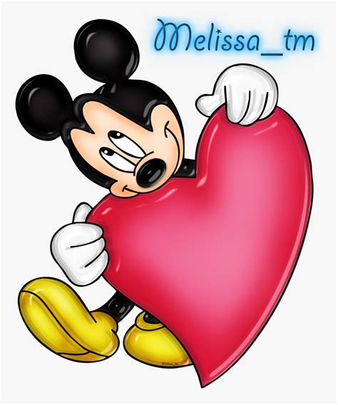 Mickey Mouse Clipart Heart Mickey Mouse With Heart Hd Png Download