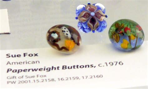 Paperweight Button By Glasswork Artist Sue Fox Sue Fox Grew Up With A