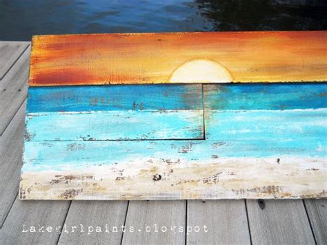 Love This Sunset Beach Pallet Art By Debhrabikdesigns On Etsy 90
