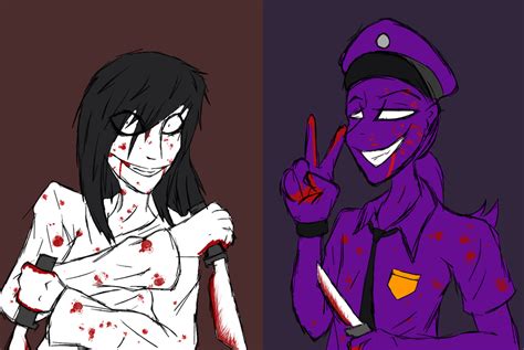 Jeff The Killer And Purple Guy By 200shadowfan On Deviantart