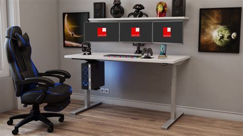 Gaming Sit Stand Desk Lacour Inc
