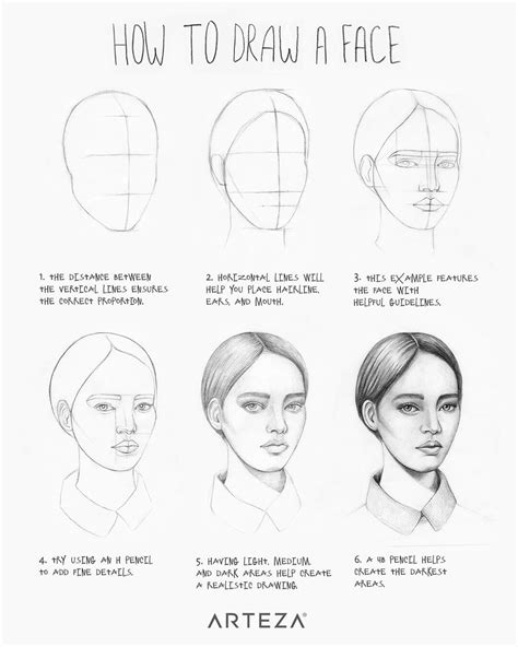 Arteza On Instagram “want To Learn How To Draw A Face Like A Pro ️ Try This Step By Step Tut