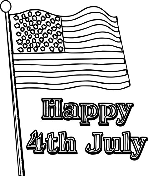 Fourth 4th July Coloring Page | Wecoloringpage.com