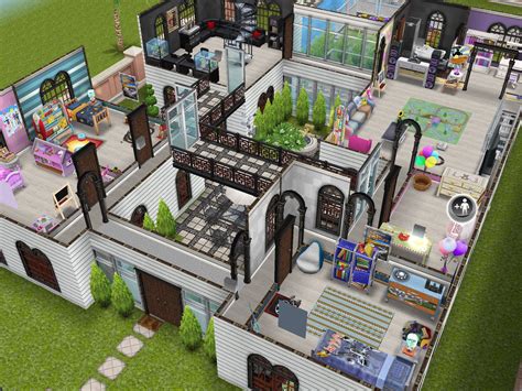 This is a sims freeplay let's build tutorial for a small family home! Sims Freeplay House Design // Family Mansion | Sims freeplay houses, Cool house designs, Sims house