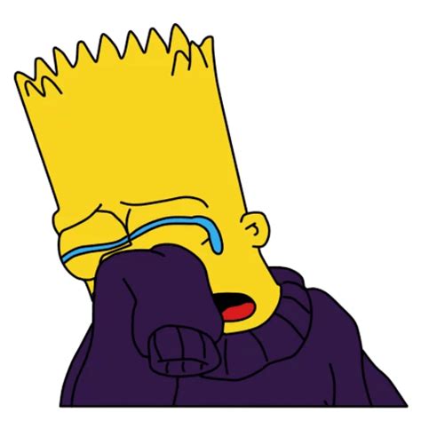 Bart Simpson Crying In A Sweater Sticker Sticker Mania