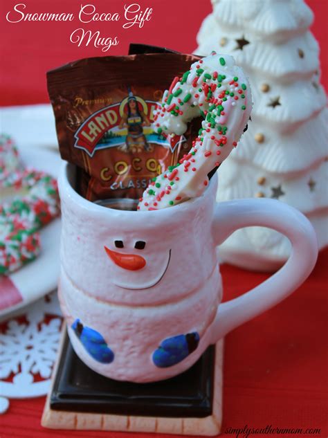 Homemade Christmas T Hot Cocoa Mug With Peppermint Stir Sticks