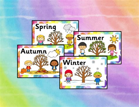 Mash Infants The Four Seasons Posters Seasons Classroom Display