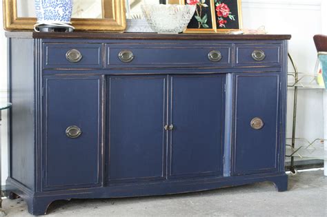 A buffet or sideboard with glass cabinet doors or open shelving can be a great idea for a smaller dining room or living room. 20 The Best Blue Buffet Sideboards