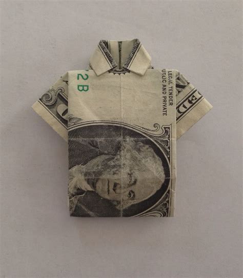 How To Fold Dollarany Bill Into A Shirt Origami Folded Dollar Bills