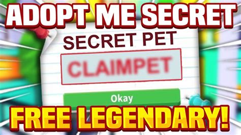 Free Legendary Pets In Adopt Me 100 Working 2020 Roblox Adopt Me