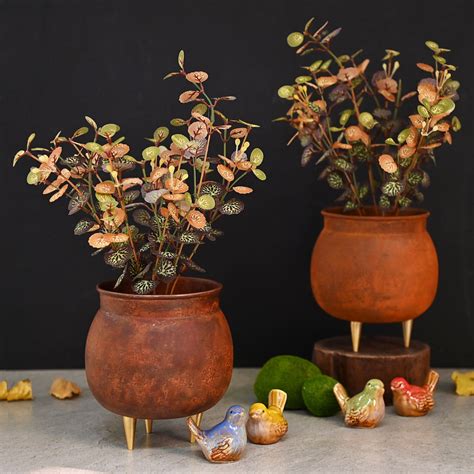 Rust Small Indoor Pot Planter Mora Taara