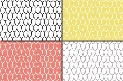 Hand Drawn Scales Seamless Digital Paper Graphic By Vr Digital Design