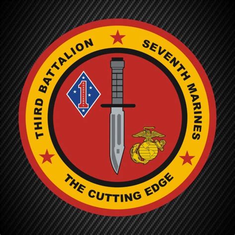 Usmc 3rd Battalion 7th Marines Insignia Military Graphics Decal Sticker