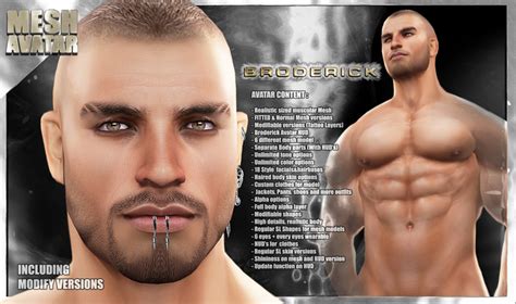 Second Life Marketplace Broderick Mesh Avatar By Tellaq