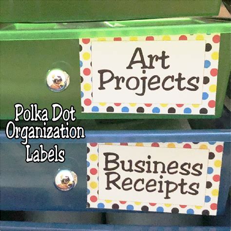 Diy Party Mom Polka Dot Organization Labels