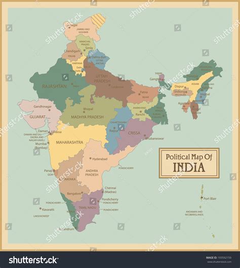 India Highly Detailed Mapall Elements Are Separated In Editable Layers