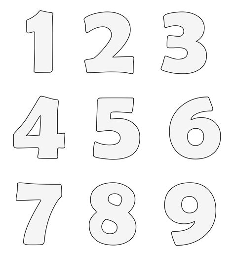 7 Best Images Of Large Printable Numbers 1 9 Printable Numbers 1 9