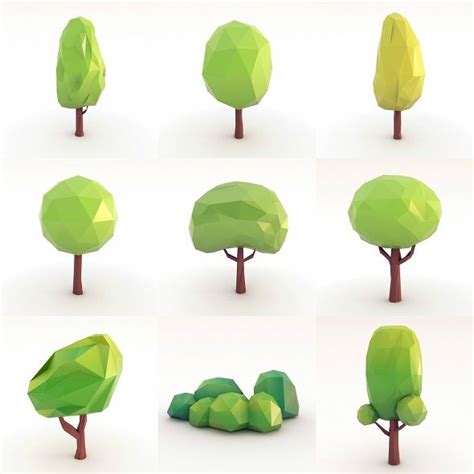 Low Poly Trees Modelos Low Poly Modelos 3d Environment Concept Art