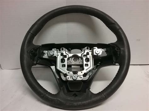 13 14 15 Ford Taurus Black Leather Steering Wheel With Wood Grain Trim